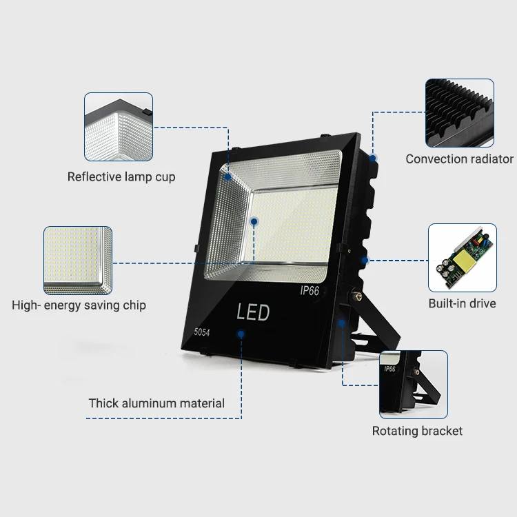 Hot Sale Product Led Light Outdoor Ip66 Waterproof 10w 20w 30w 50w 100w 150w 200w Led Flood Light