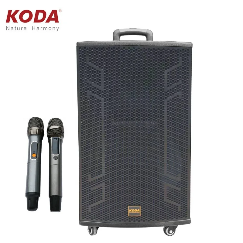 12inch wooden rechargeable Battery Powered party DJ trolley HIFI speakers