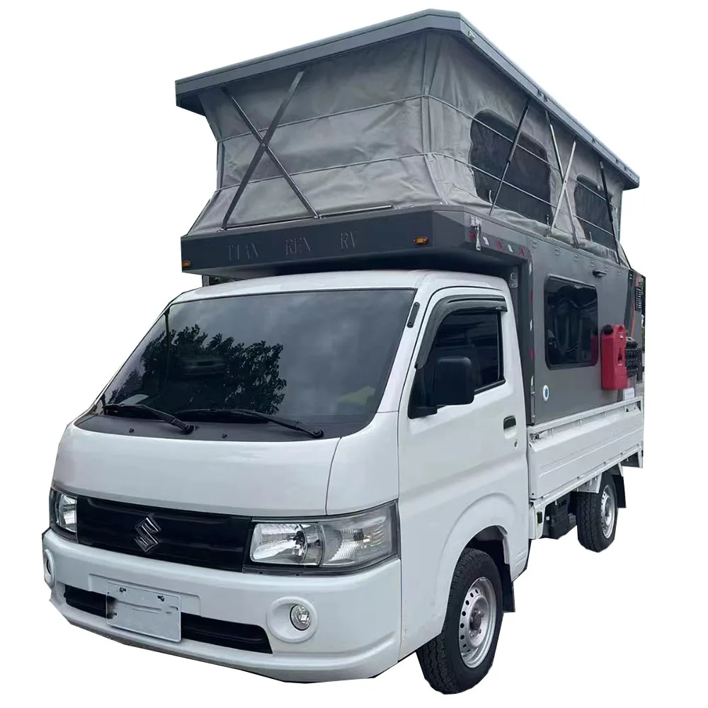 Small Hybrid Offroad Pop Up Top Canopy Camper Folding Caravan Australian Standard Truck Camping Off-Road With Toilet