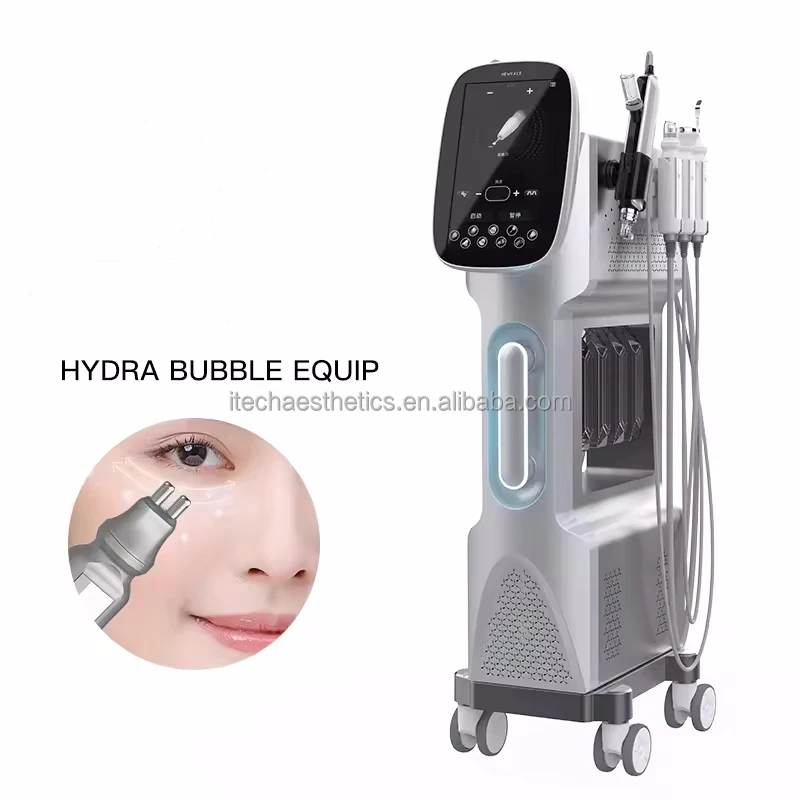 Factory price hydro 9 in 1 hydrodermabrasion facial machine bubble cleaning skin rejuvenation oxygen aqua jet peel machine