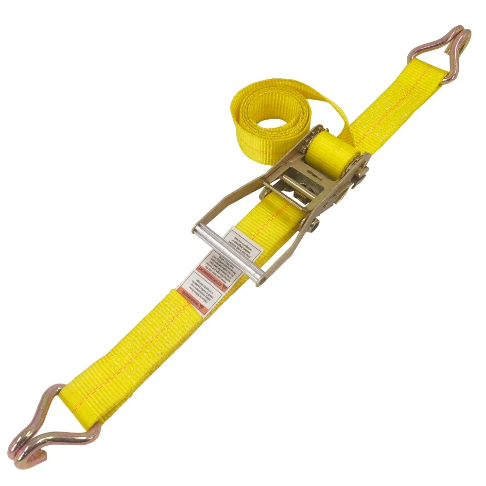 VINEET Polyester Webbing Ratchet Strap OEM/ODM Heavy Duty Ratchet Tie Down Strap with Double J Hook