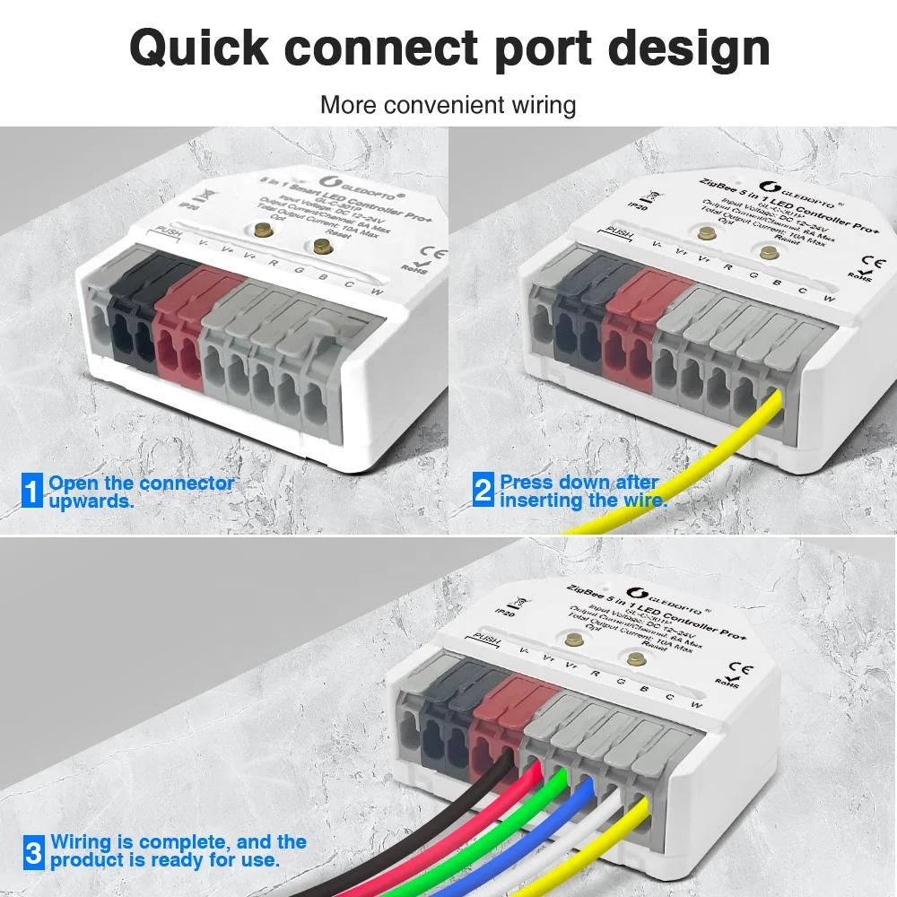 Gledopto NEW ZigBee 3.0+2.4G RF Remote control 5 in 1 Smart LED Controller Power off memory function