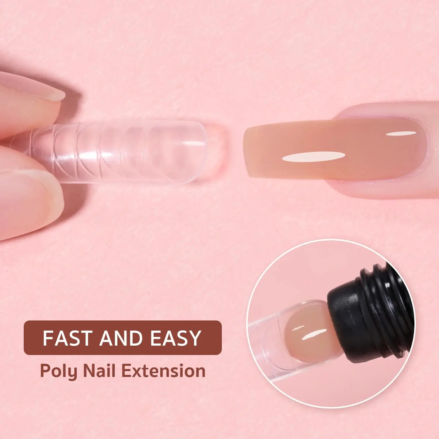 Wholesale Nail Building Gel 30ml Soak Off Led Extension Nail UV Gel Polish Natural Pink Poly Gel