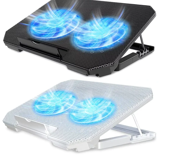 China Factory Supplied Top Quality USB foldable 2 fans speed adjustable notebook cooler laptop cooling fan and ventilation
