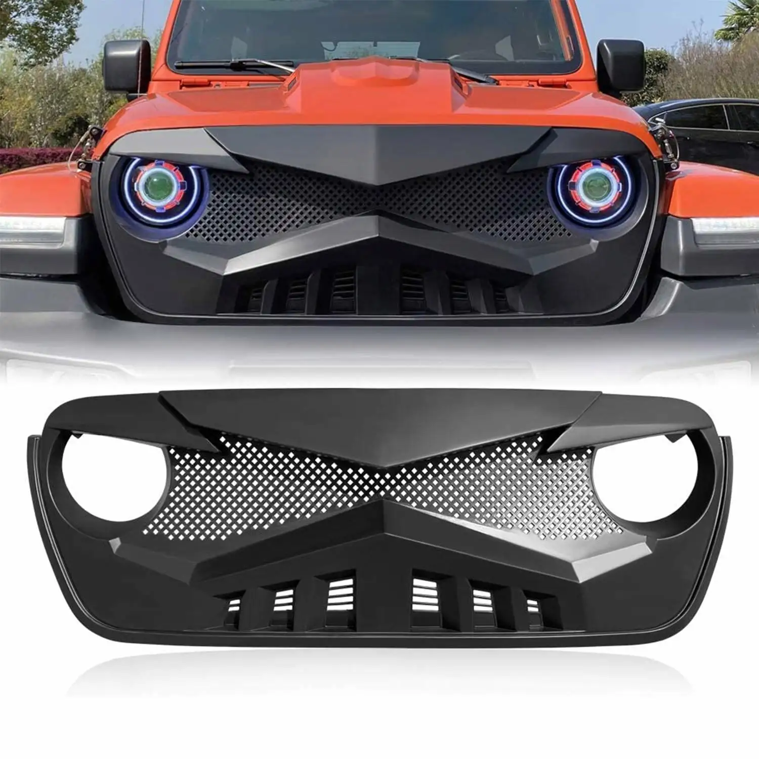 2018 2019 2020 2021 4x4 offroad accessories front bumper grill for JEEP WRANGLER JL JT