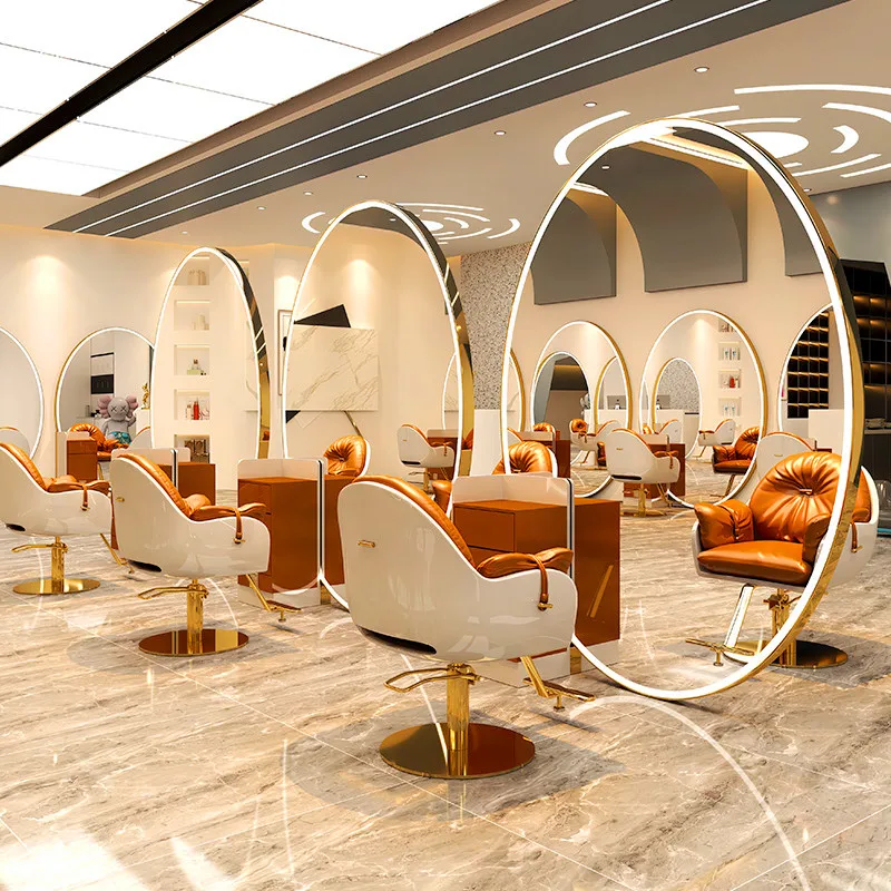Barber Chairs and Station Led Single Barber Station Barber Unit Station Mirror
