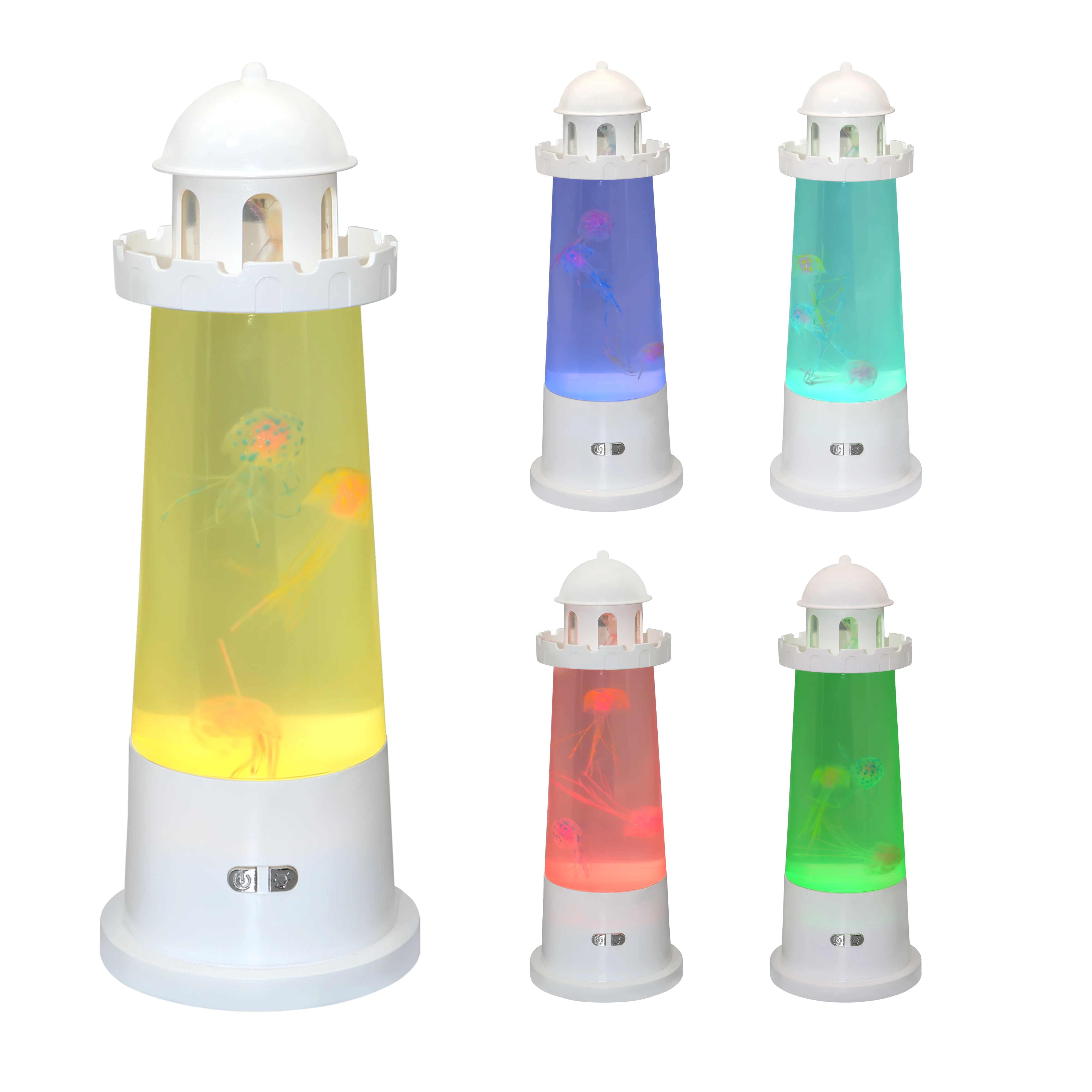 TIANHUA USB Aquarium Decor Bedside Table Night Light LED Jellyfish Lamp For Kids