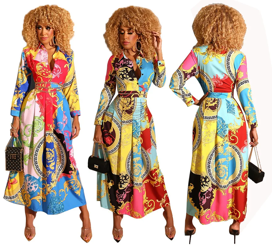 Long Sleeve Muslim Moroccan Dress Kaftan African Dresses For Women Clothing