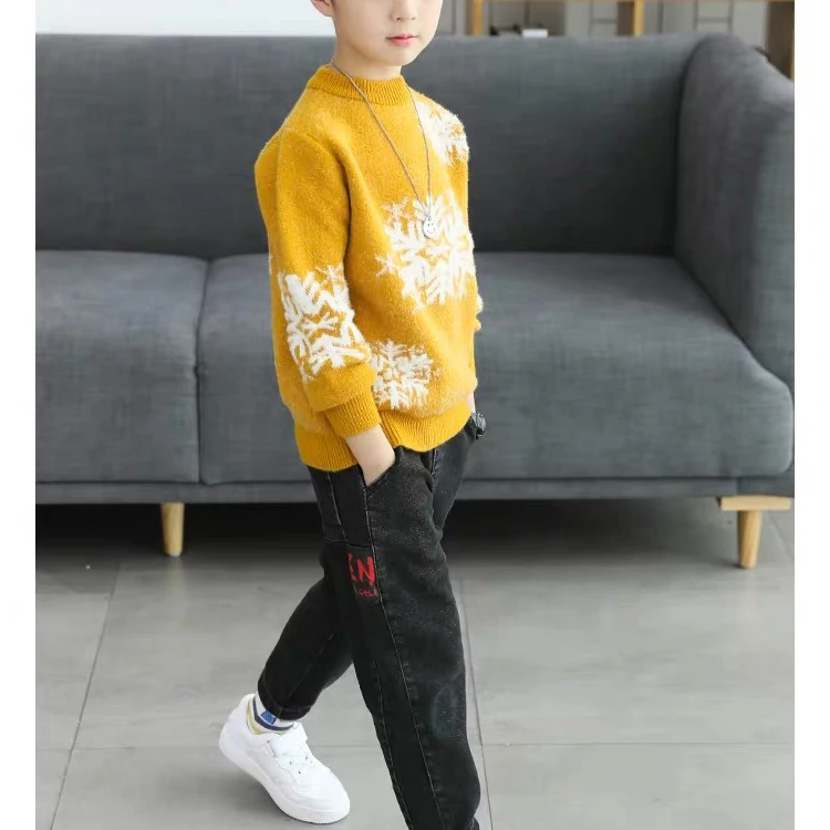 High Quality Winter Knitted Baby Boy Kid Designs Dress Sweater