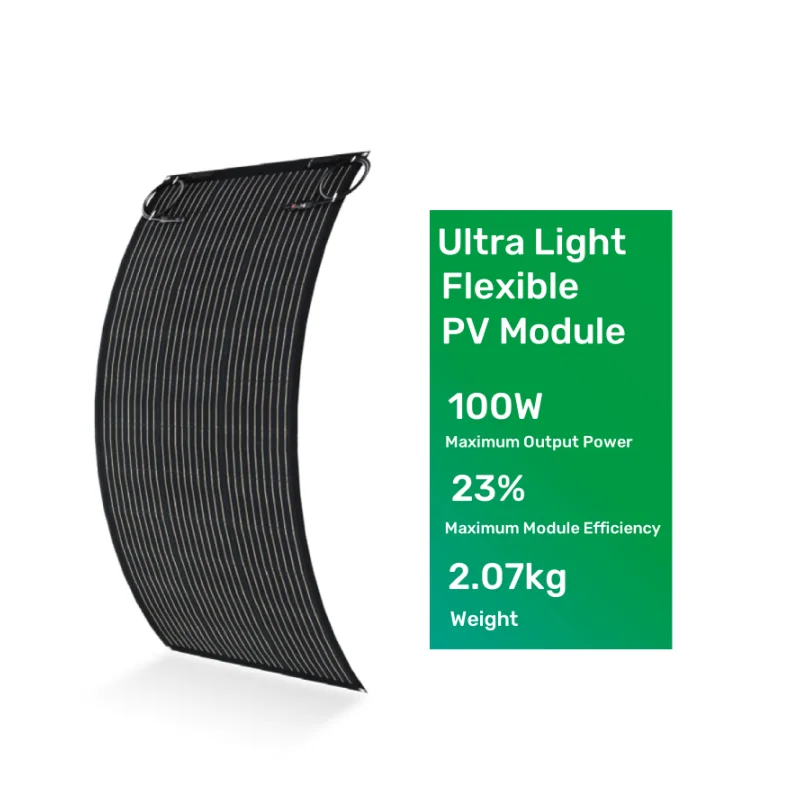 100 Watts Flexible  Solar Panel ETFE Thin Film Mono High-Efficiency Flexible Solar Panels