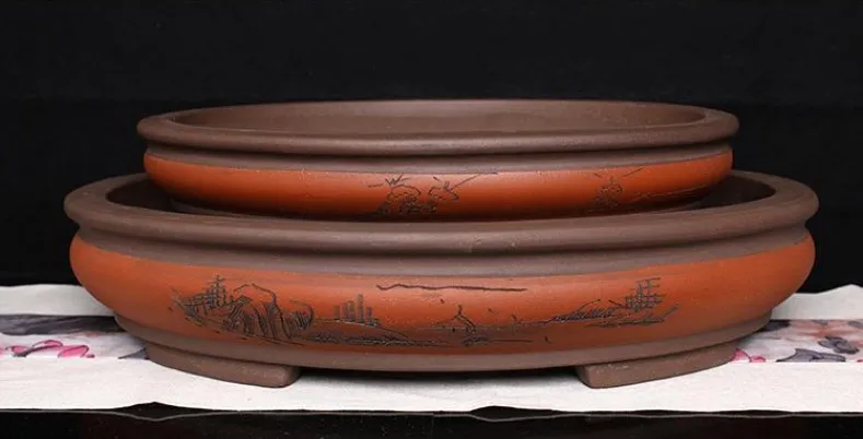 Wholesale Bonsai pot supplier For bonsai lovers Large ceramic pots oval pots for bonsai tree