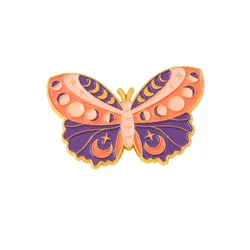 Amazon Hot Sale Butterfly Moth Enamel Pin Factory Wholesale Metal Badge Brooch Pins For Backpacks Jeans Bag Accessories Gift