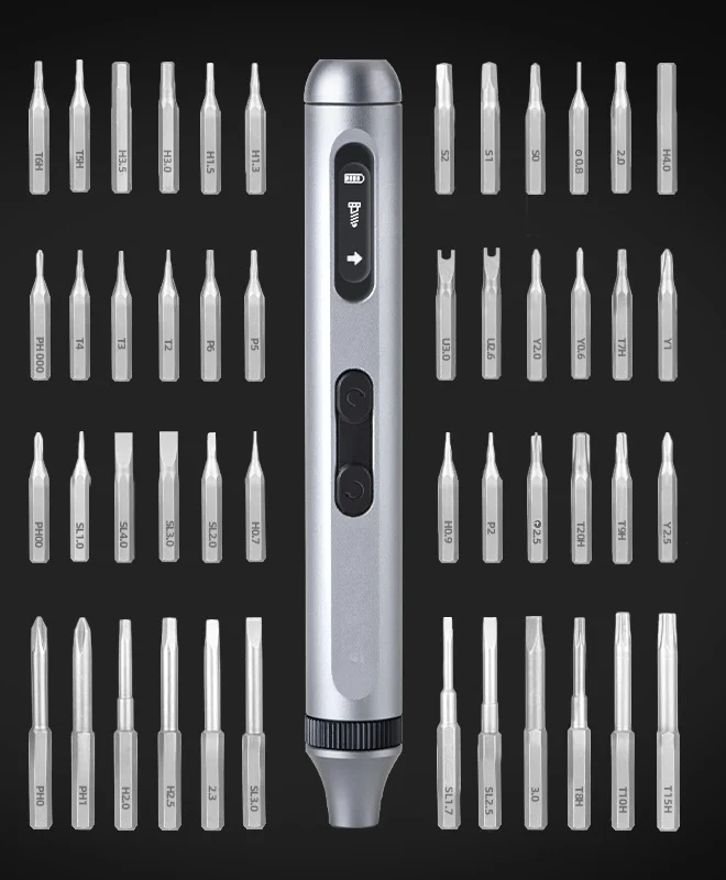 50-in-1 Silent Durable Endurance Rechargeable Large Torque Multi-functional Precision Electric Screw Knife Set