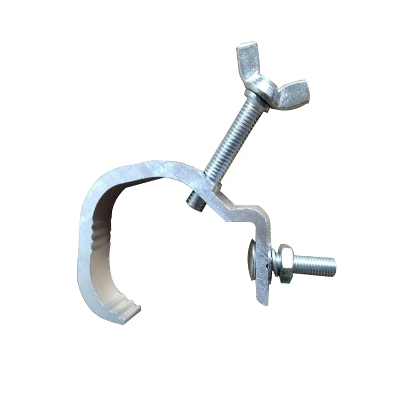 High Quality Heavy Duty Lighting Truss Hook Parallel SwivelTruss Tube Hook Aluminum Double Bracelet Clamps for Dj Disco Light