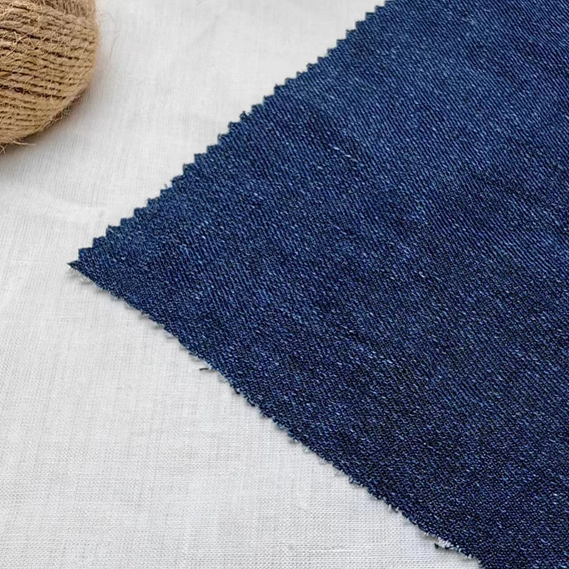Factory price High quality Breathable woven rolls of pure hemp heavy weight denim fabric for jeans