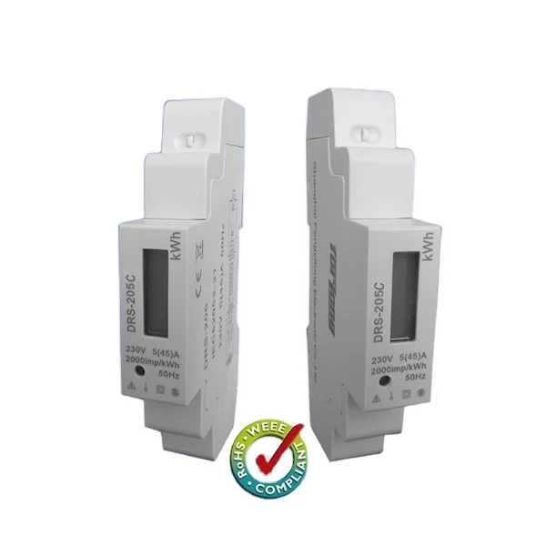 Low Price Supply Rs485 Modbus Protocol Single-phase Din Rail Electric Energy Meter (drs-205c)