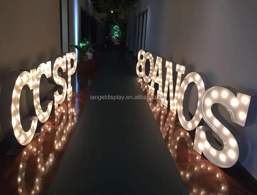 Iangel manufacturers custom LED luminous words large plastic acrylic 3D marking letters