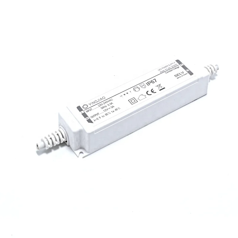 Power Supply 24W LED Constant Current Driver PFC IP67 Outdoor Power Supply Waterproof 350mA 500mA 700mA