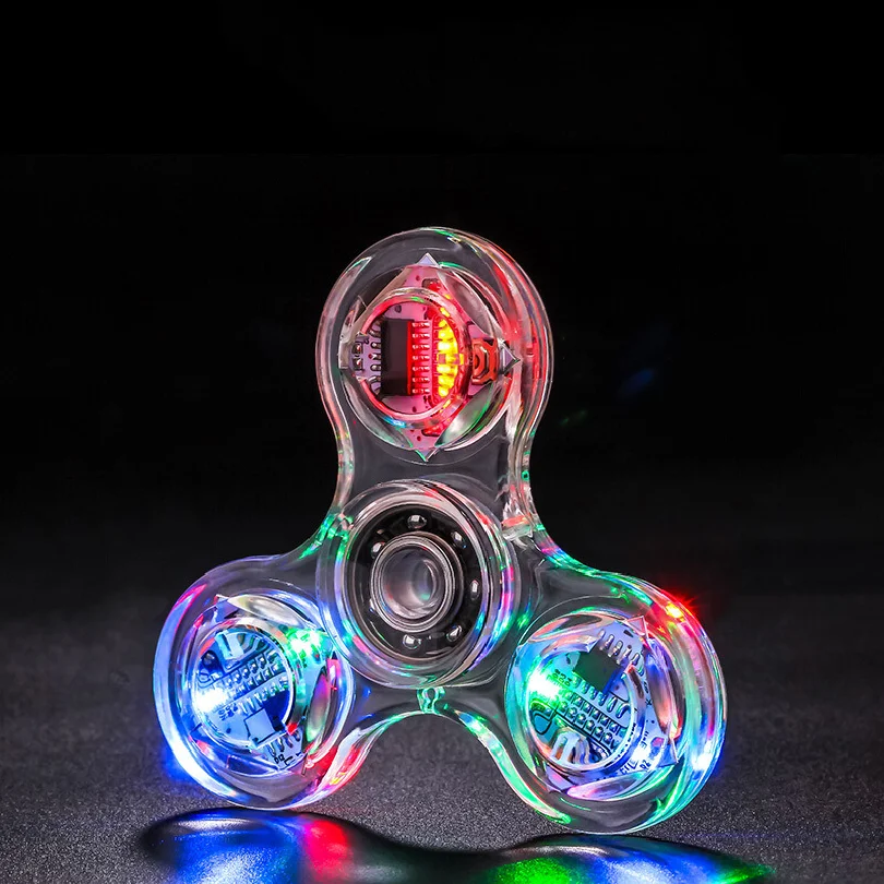 High Quality Customized Logo Fidget Spinners Hand Toys Relieve Pressure Luminous Toys For Promotional Gift