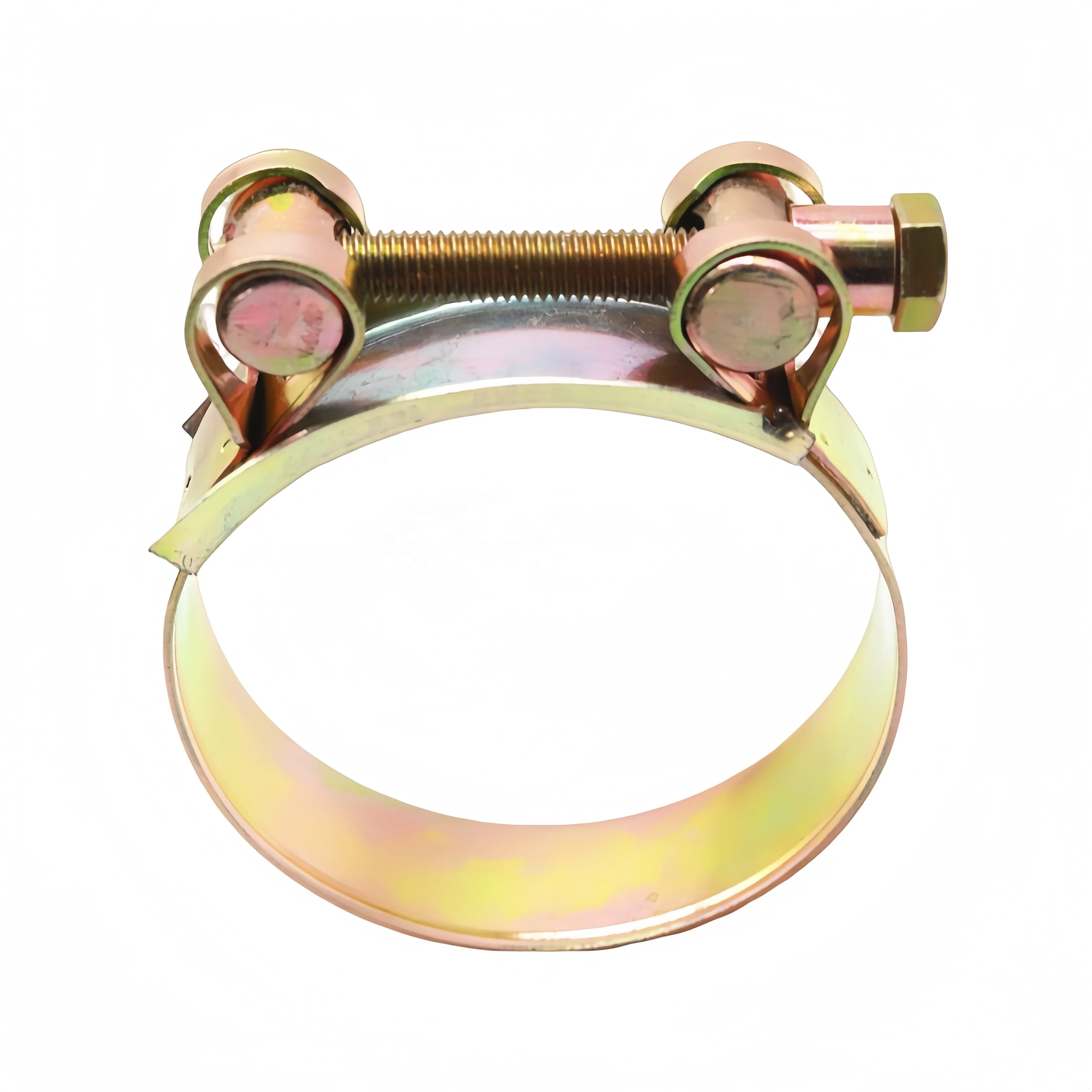 Galvanized Power Hose Clamp / Strong Throat Hoop heavy duty hose clamp