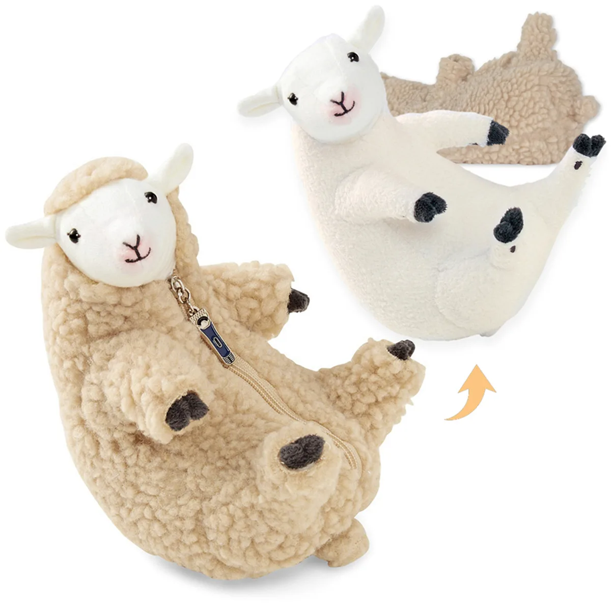 Cute Plushie Lamb Newborn Stuffed Animal White Color Sheep Soft Doll Plush Toy