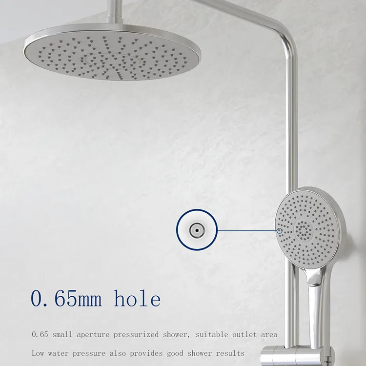 HEGII modern bath room high pressure rain fall shower head mixer bathroom matt black shower faucet rain shower set