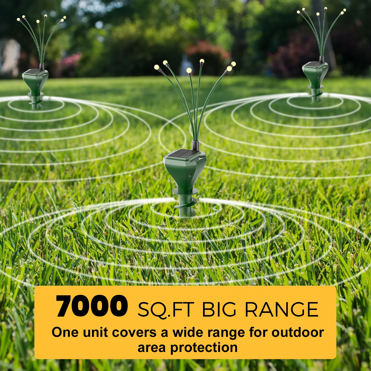 X-Pest 2024 Solar Power Mole Repeller With Garden Night Vibrate Vole Deterrent Mole Repeller For Lawns Solar PowerMole Repeller