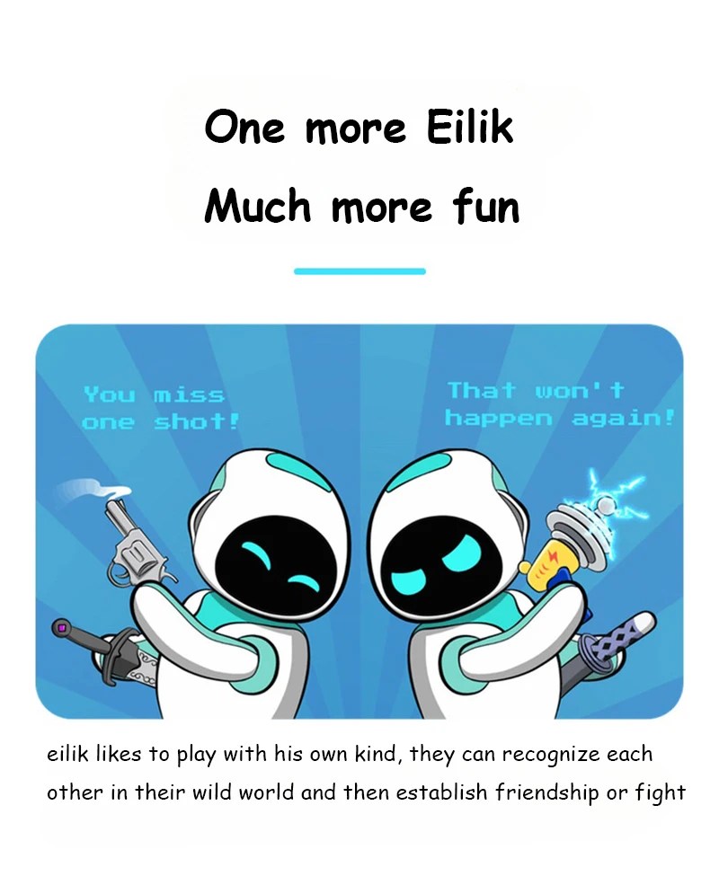 eilik-cute electronic cute robot pets toys with in,  eilik robot a little desktop companion