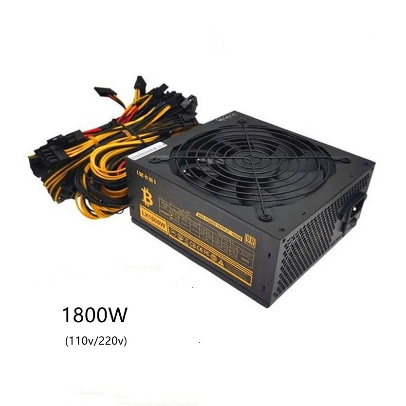 Блок питания 1800 Вт 110 В/220 В для 6 8GPU блок майнинга ATX GPU ETH в