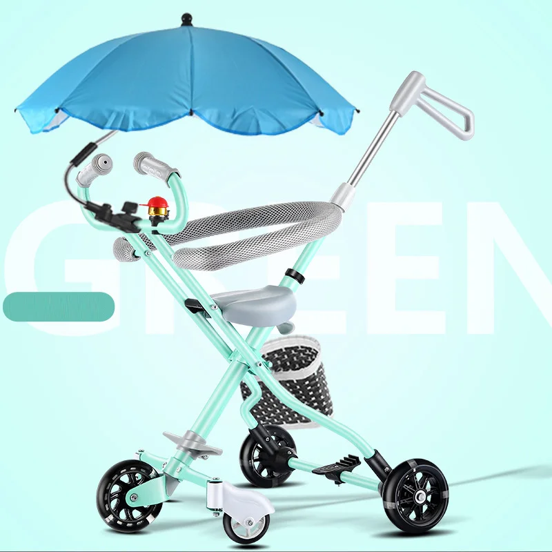 2019Popular outdoor shopping folding magic stroller,5 wheel portable baby carriage