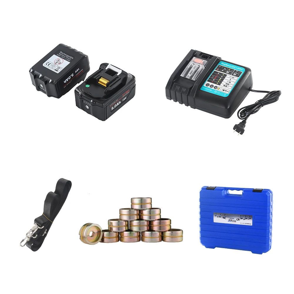 HEWLEE HL-300 6 Ton 10-300mm 18V 5.0 Battery Powered Hexagon Hydraulic Crimping Tool CU/Al Cable Electric Crimping Pliers