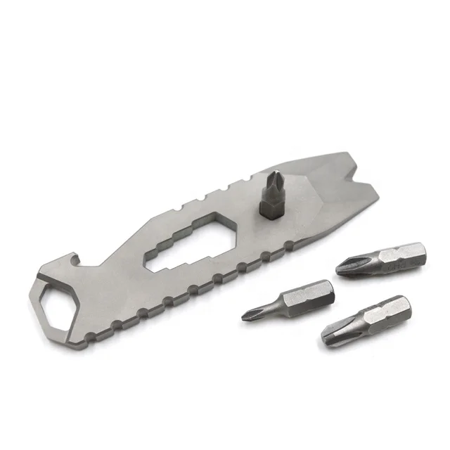 Gr5 Customized Multi Function Outdoor Pocket Hand Tools EDC Tools Titanium Pry Bar