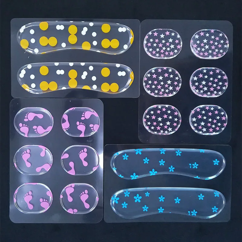Custom Insert Heels Silicon Pads High Protector Woman Shoe Pad Heel Design Foot Gel Forefoot Anti-slip Cushion Shoe Grips