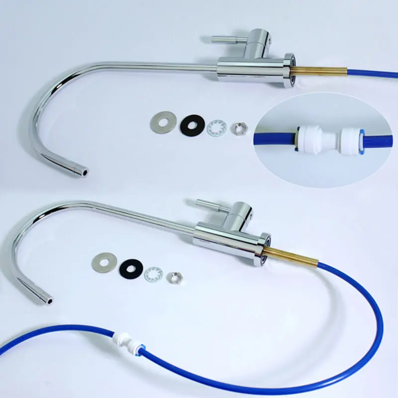 NSF 61 Kitchen Pure Faucet One Way Drinking Faucet for Kitchen Sink Nickel Brushed Filter Water Tap