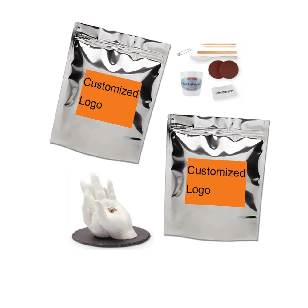 Baby Air Drying Soft Clay Baby Handprint Footprint Slime Set Kit Casting Parent child hand casting kit 3d