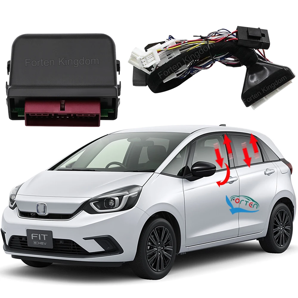 Remote Key Automatic Car Windows Roll up down Close Closer Open Mirror Fold Device Module Kit Adapter For Honda FIT 2014-2021