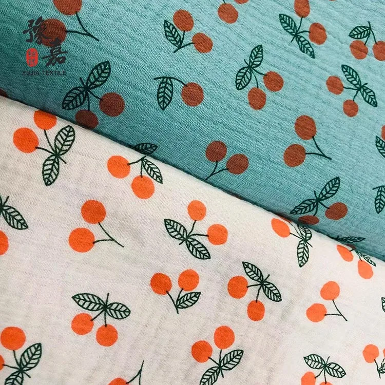 Customized cotton baby printed muslin baby plain mercerized cotton fabric for children plain printed