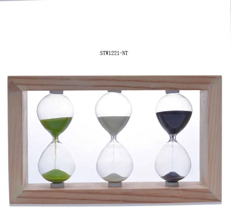 Factory directly sale Best selling 1 3 5 mins 3 in 1 wood sand timer tea timer for office home decoration