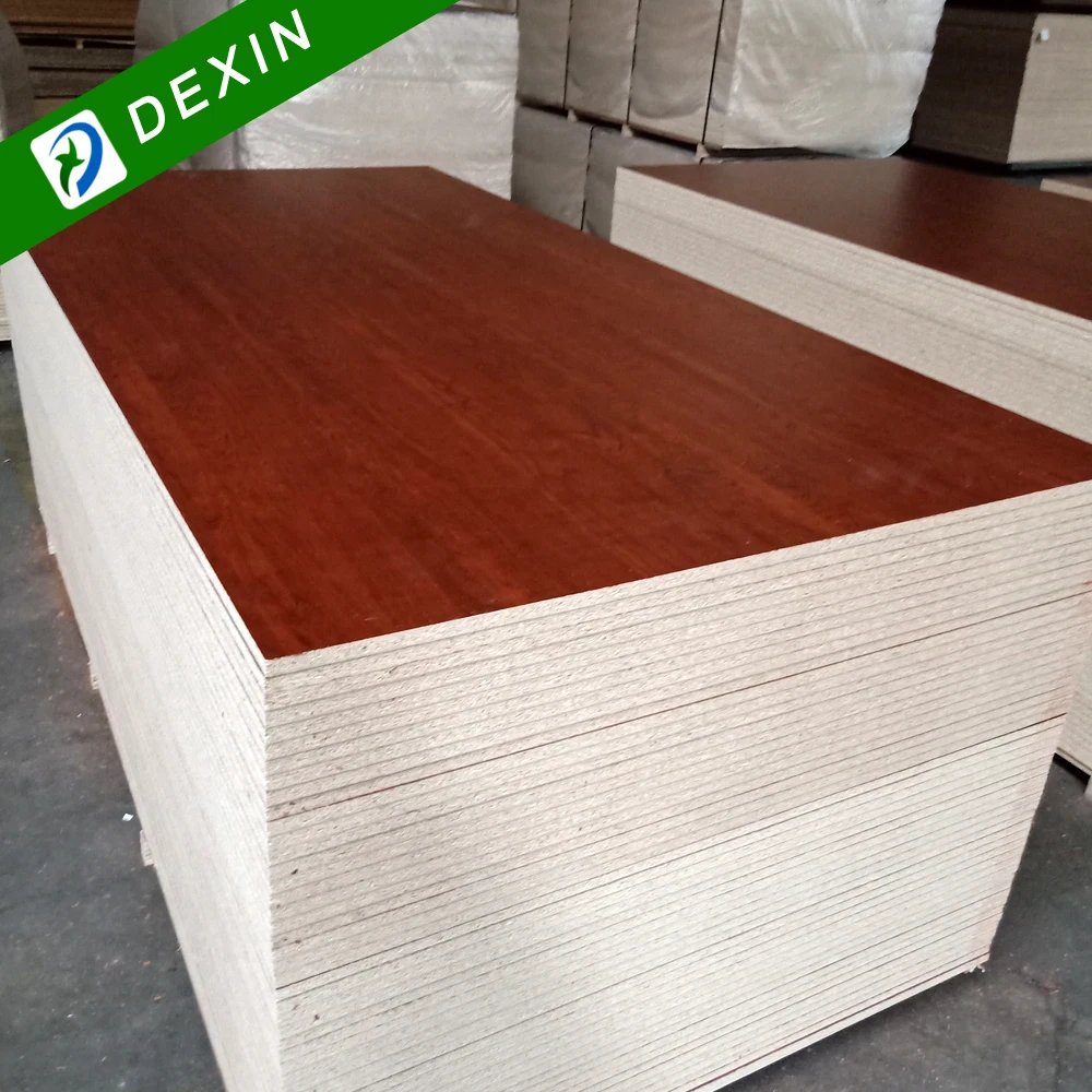 Wood Grain, Marble Grain, Solid Color 10mm 16mm 18mm White Melamine Faced Particle Board/ Chipboard for Furniture