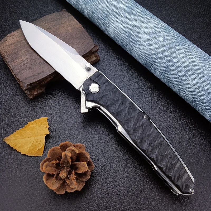 OUtdoor G10 handle Tactical Folding Pocket knife D2 Blade EDC Camping survival hunting knives