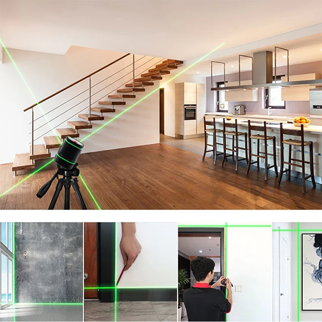 SNDWAY High Precision Rotating Laser Equipment Cross Line Self-Leveling 360 2 Line Green Laser Levels