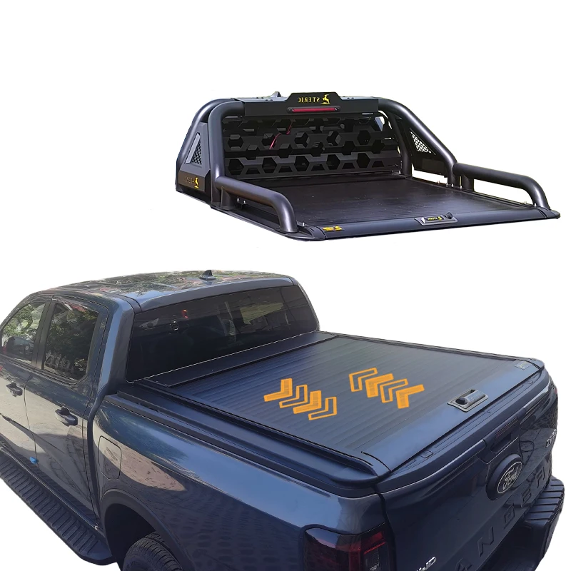 2024 Ford Tonneau Cover for Pickup Truck Aluminum Alloy Anti Rollover Pickup Truck Bed Cover  Frame Ford Raptor