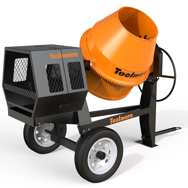 Factory price 600L 9hp portable gasoline engine concrete mixer towable concrete cement mixers for construction work