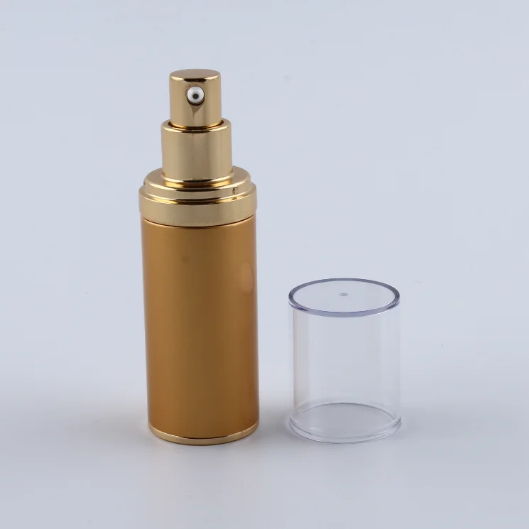 Wholesale Pump Spray Airless Bottle Cosmetic 15ml 30ml 45ml 50ml aluminum Vacuum lotion Bottle