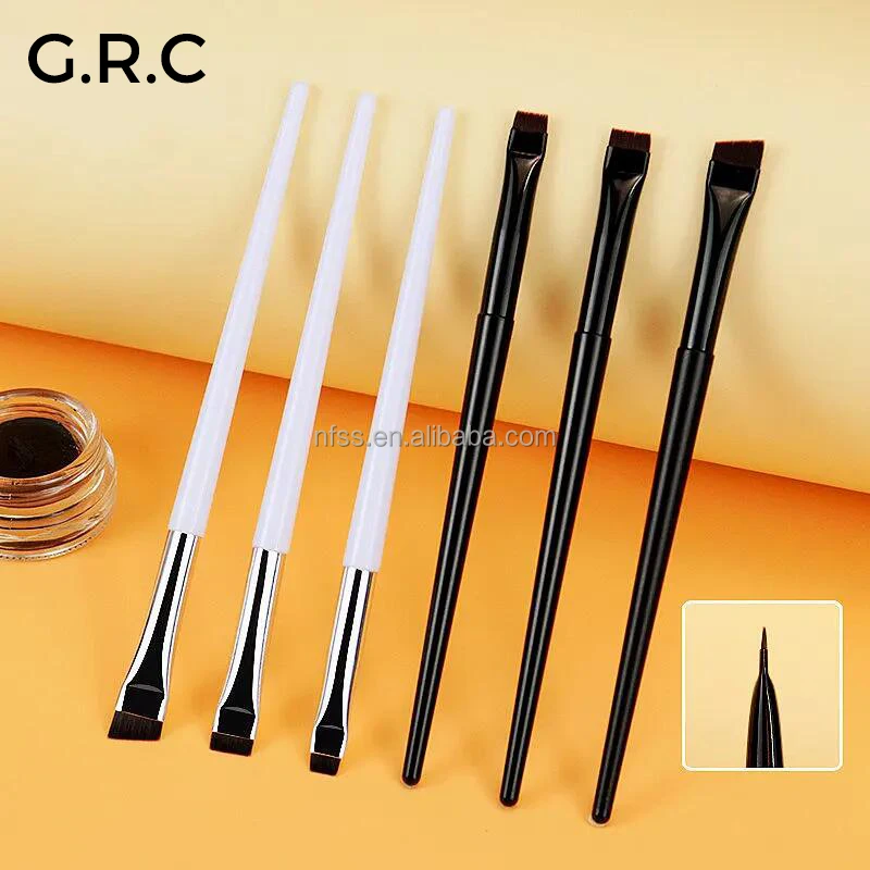 Precision Private Label Ultra Thin Flat Angle Slanted Eyebrow Concealer Lamination Macro Makeup Brushes Eyeliner Brush For Brows