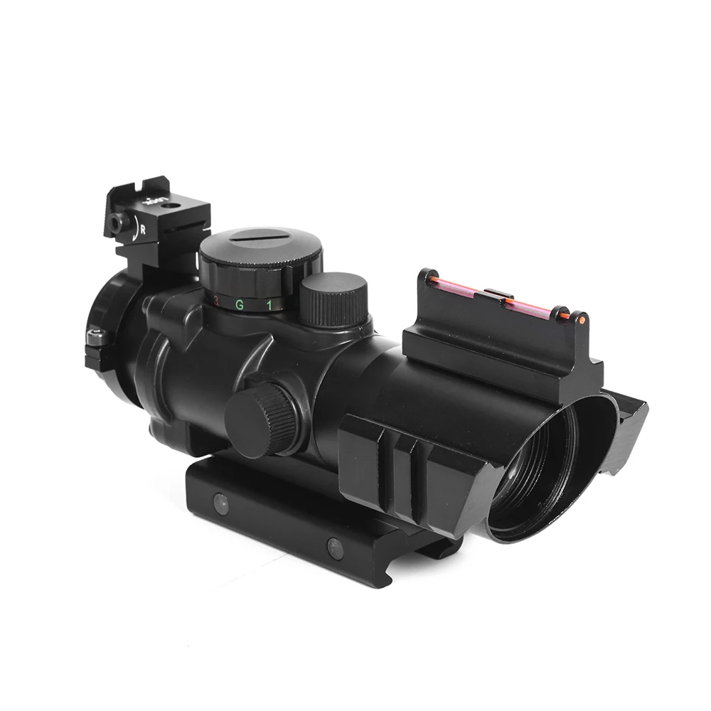 High Quality Tactical  Optics scope s 4x32 ACOG  Red  Fiber Sight Red  Green Illuminated Scope For outdoor sport