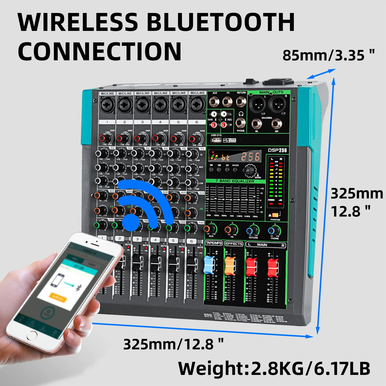 MG6 Professional Digital audio mixer Interface 6 Channels Audio Mixer Console For Stage dj show