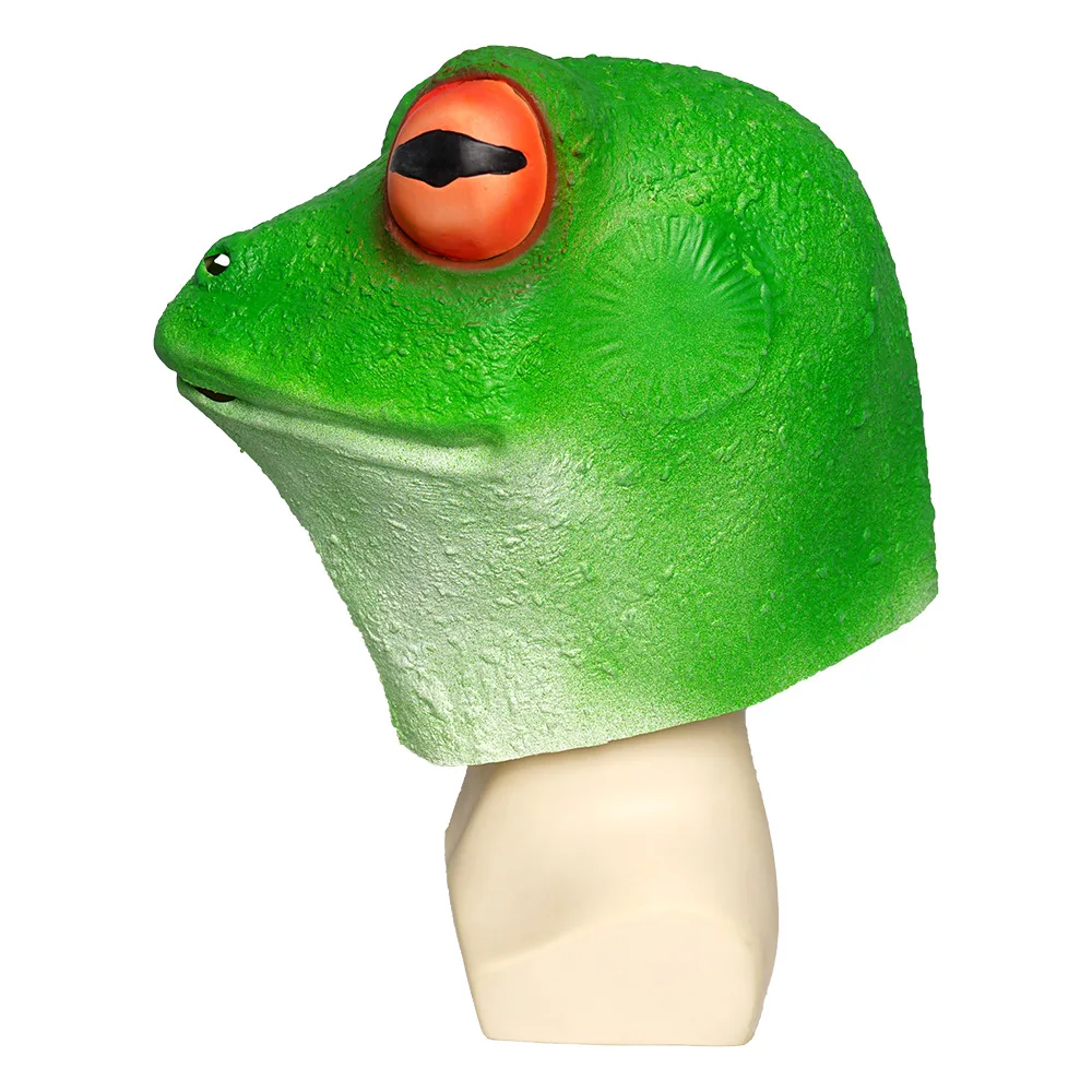 Party Frog Mask Latex Halloween Animal Full Head Latex Adult Kids Mask