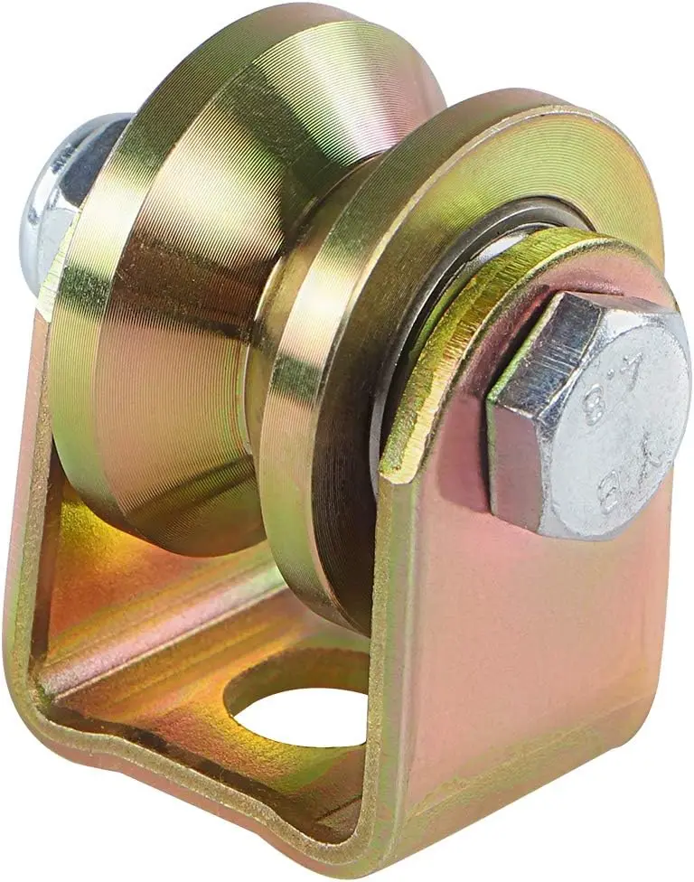 Track  Rolling Gate V Groove Rigid Caster with Bracket