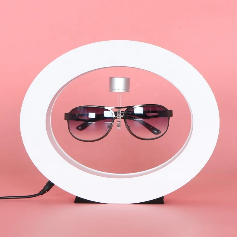 Electronic Sunglass Advertising Glass Rack Retail Magnetic Levitation Floating Rotating Eyeglass Display Stand